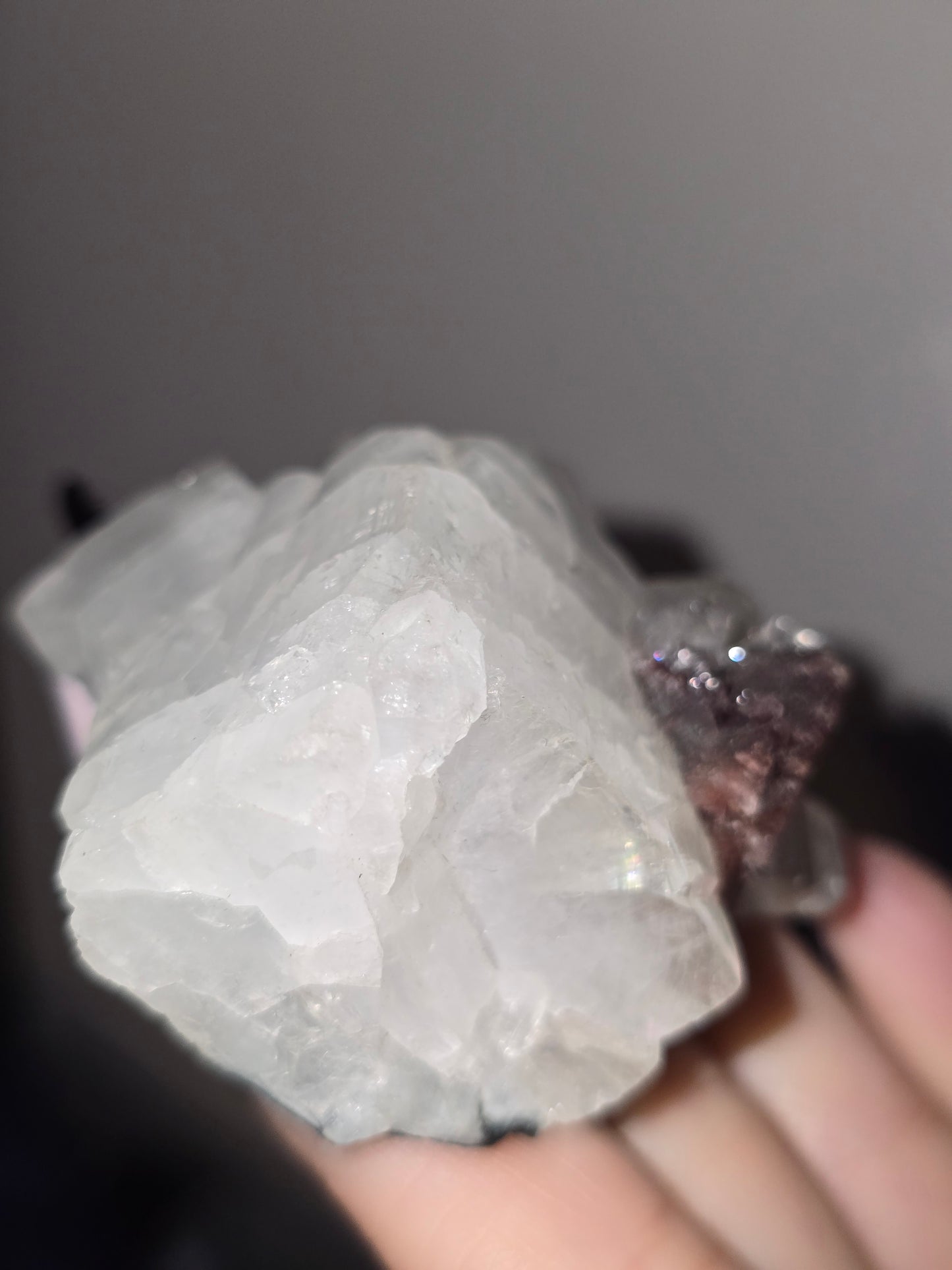 Calcite with Hematite & Diamond Apophyllite | Clarity, Grounding & Spiritual Insight