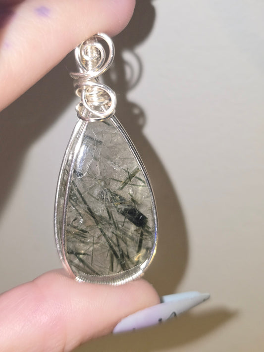 Actinolite Pendant | Natural Crystal Pendant