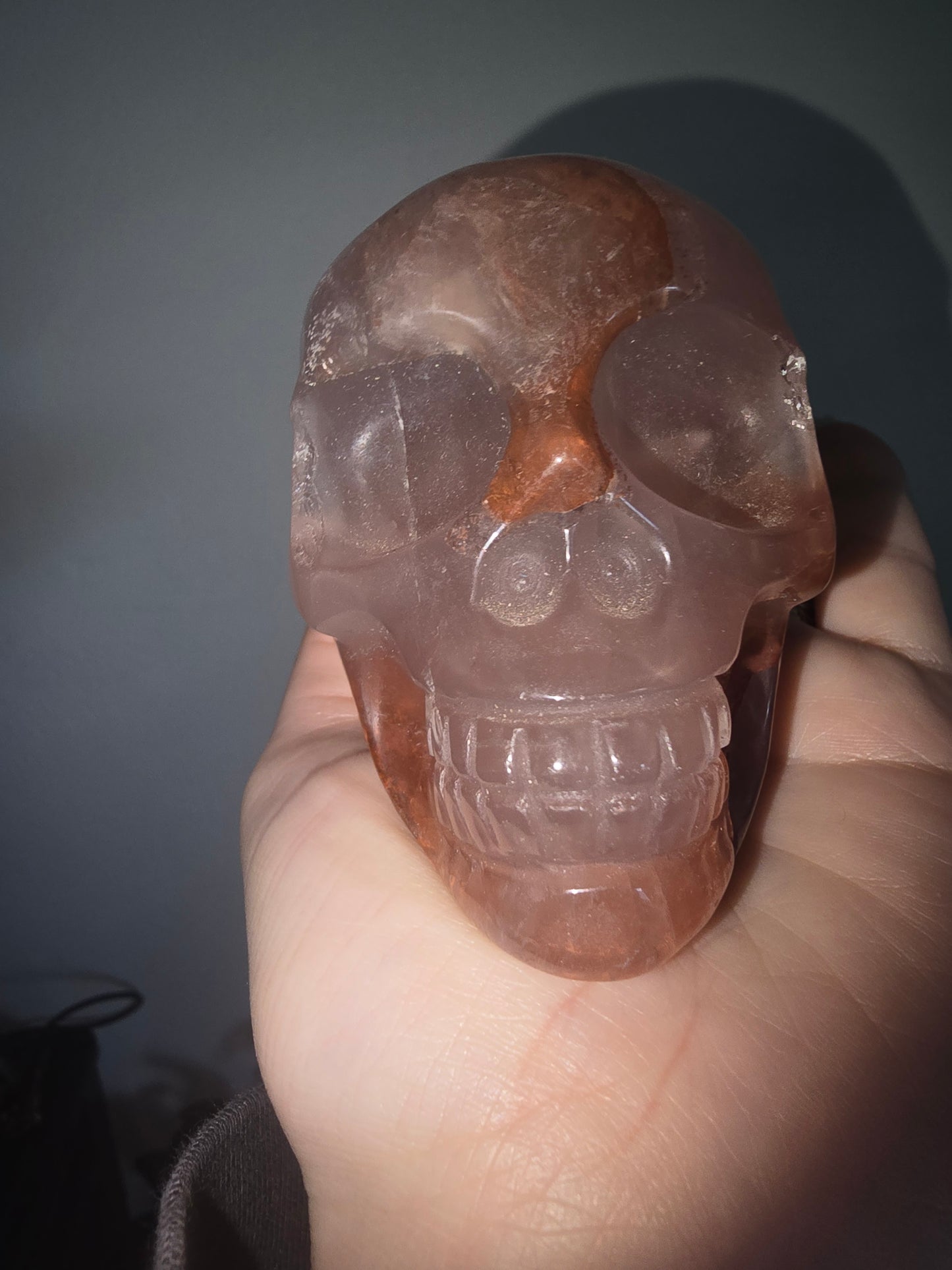 Fire Quartz Skull