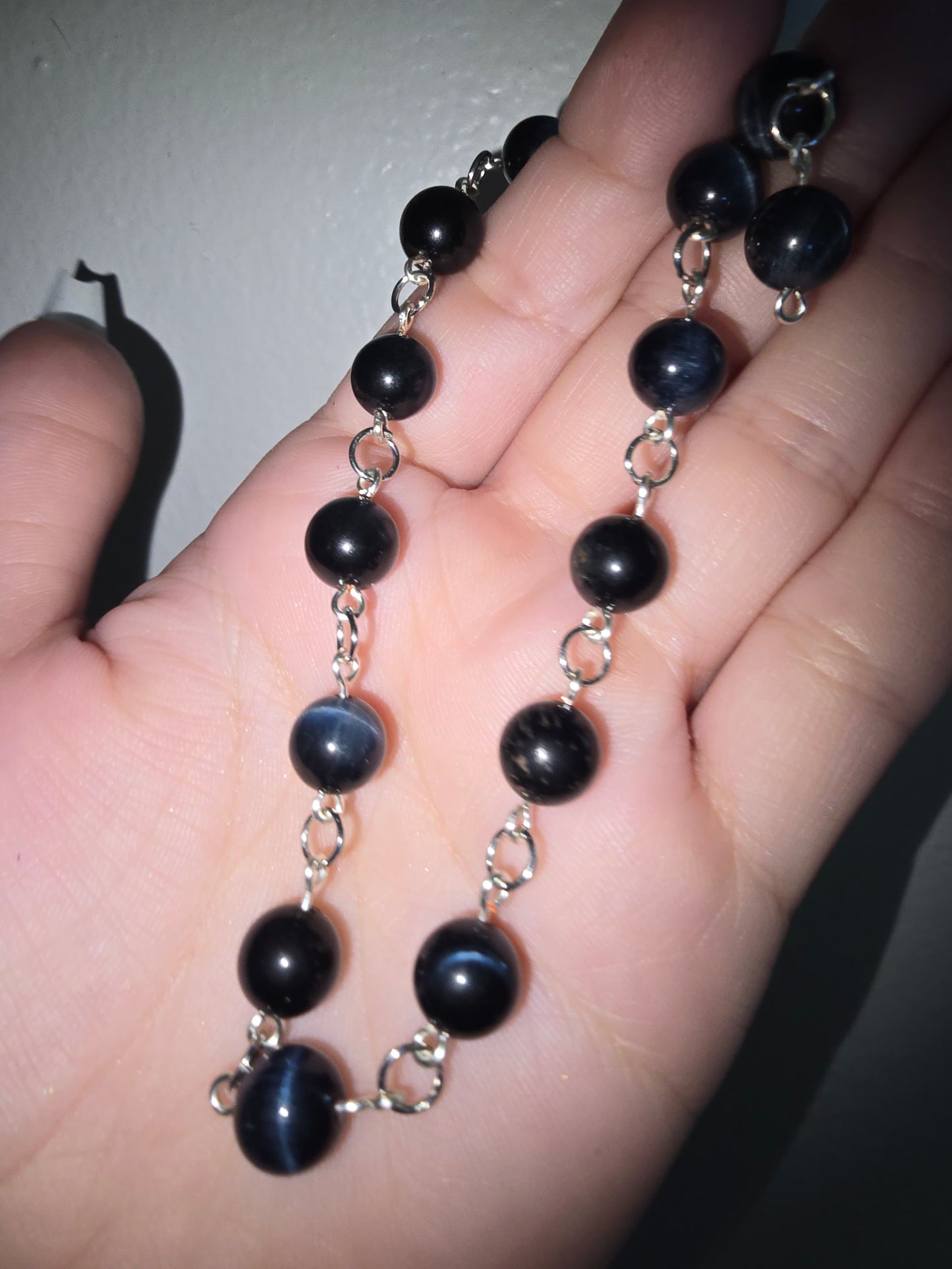 Handmade Beaded Bracelet Blue Tigers Eye