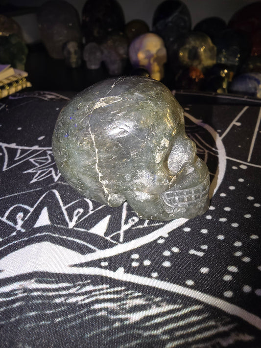 Labradorite Mini Skull 1 | Protection & Transformation Crystal