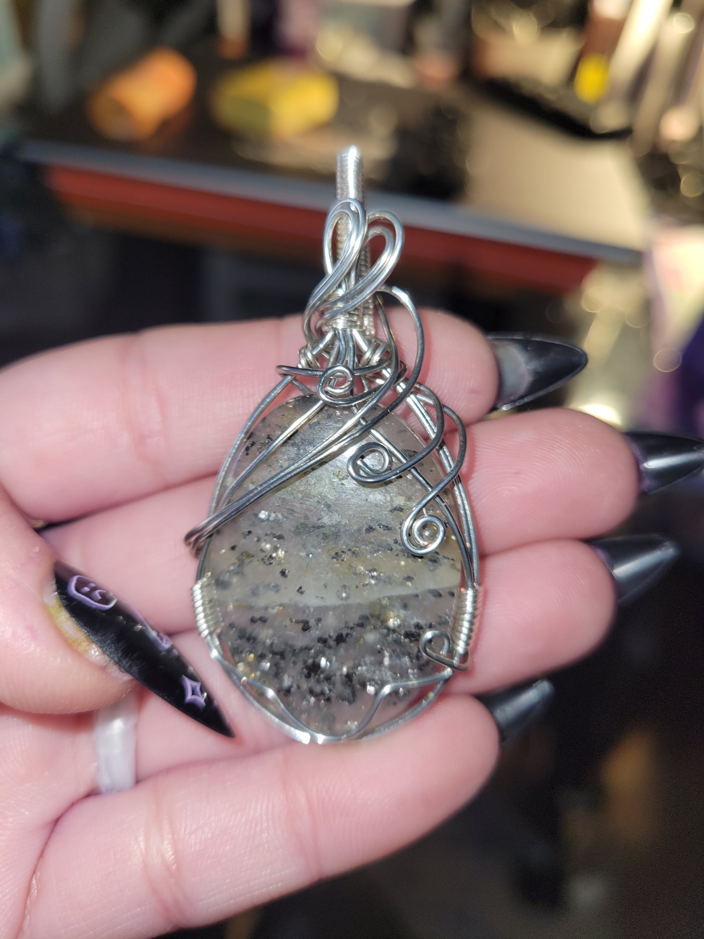 Black Sunstone Pendant
