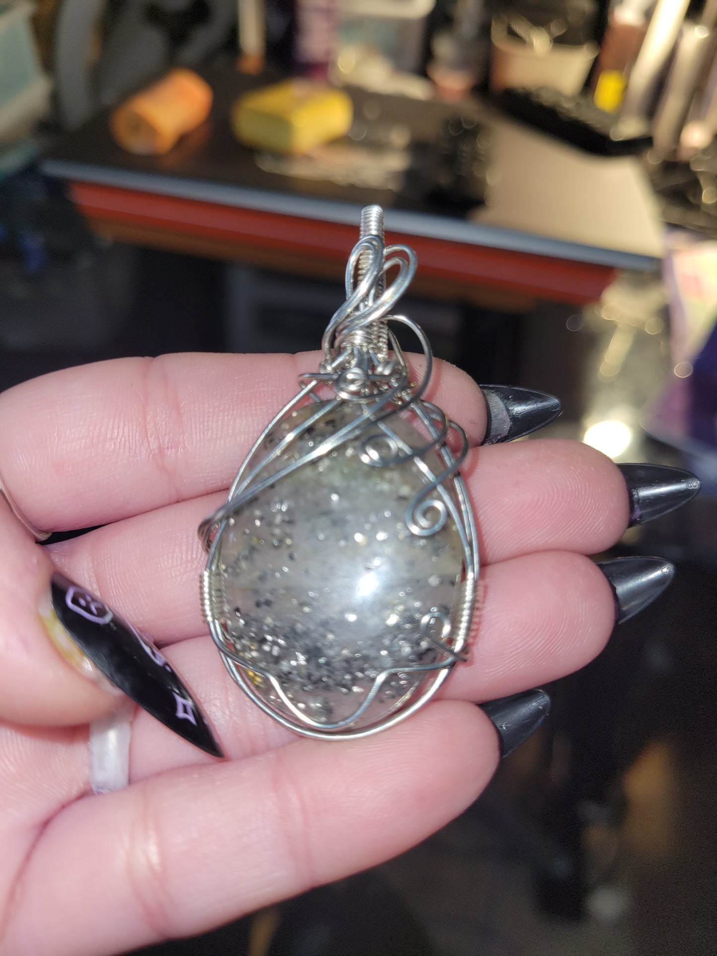 Black Sunstone Pendant