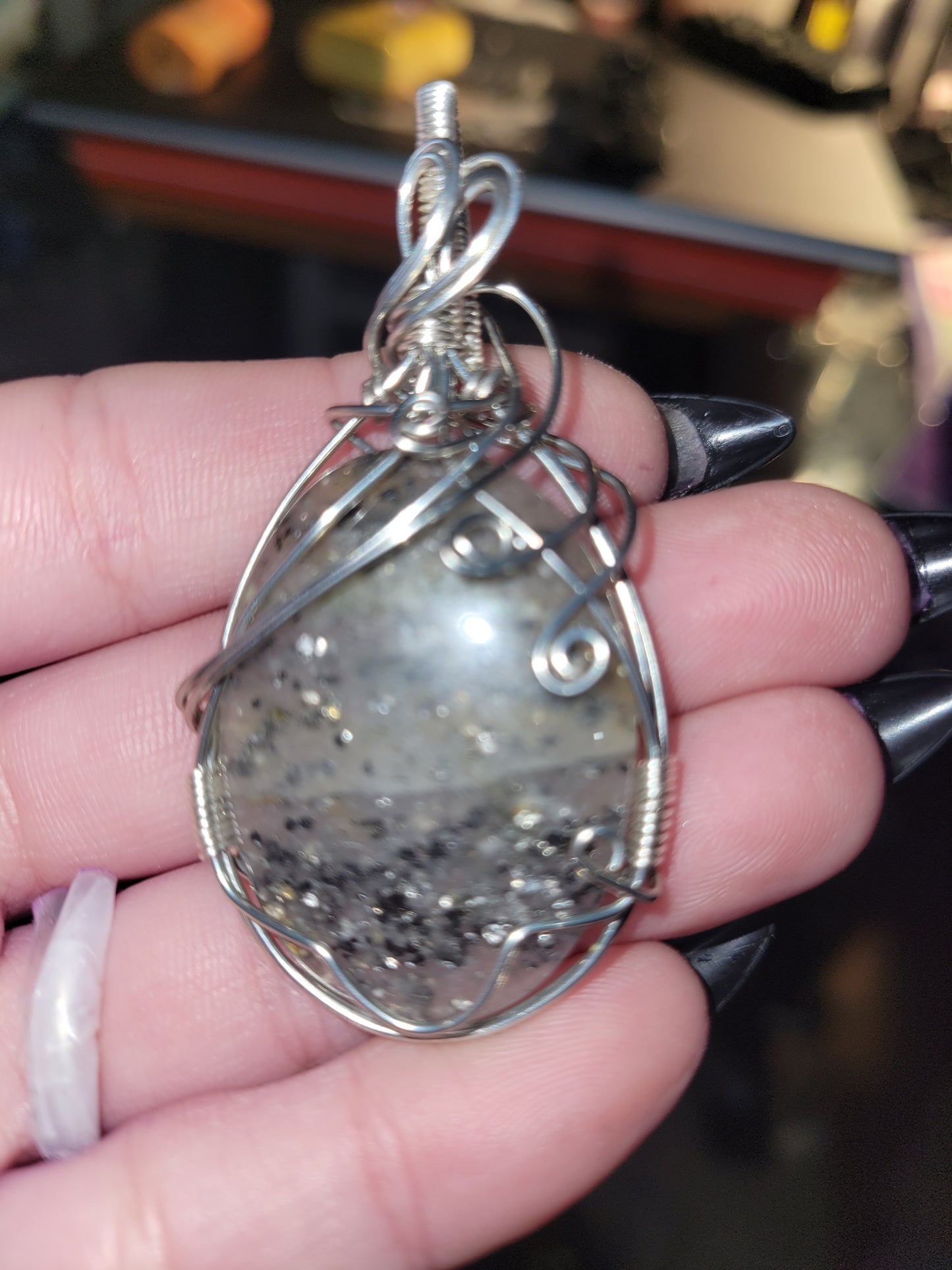 Black Sunstone Pendant
