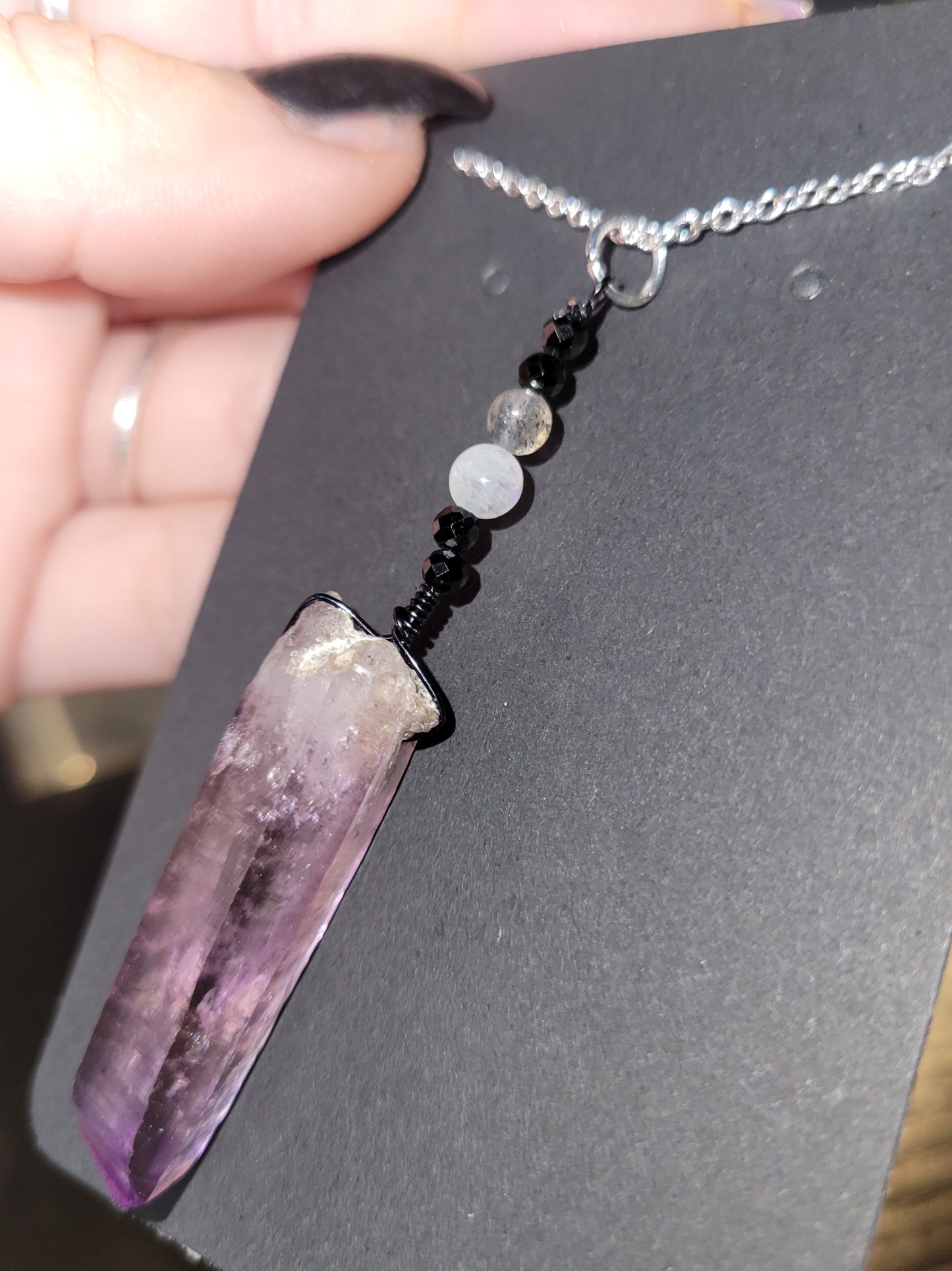 Amethyst Combo with Moonstone, Lab, & Spinel