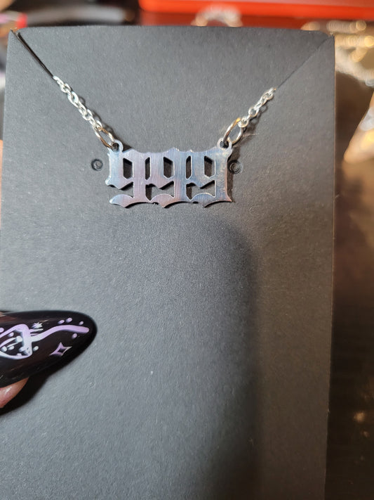 999 Angel Number Pendant