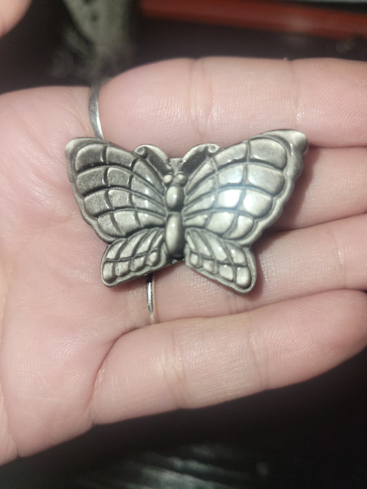 Silver Sheen Obsidian Butterfly