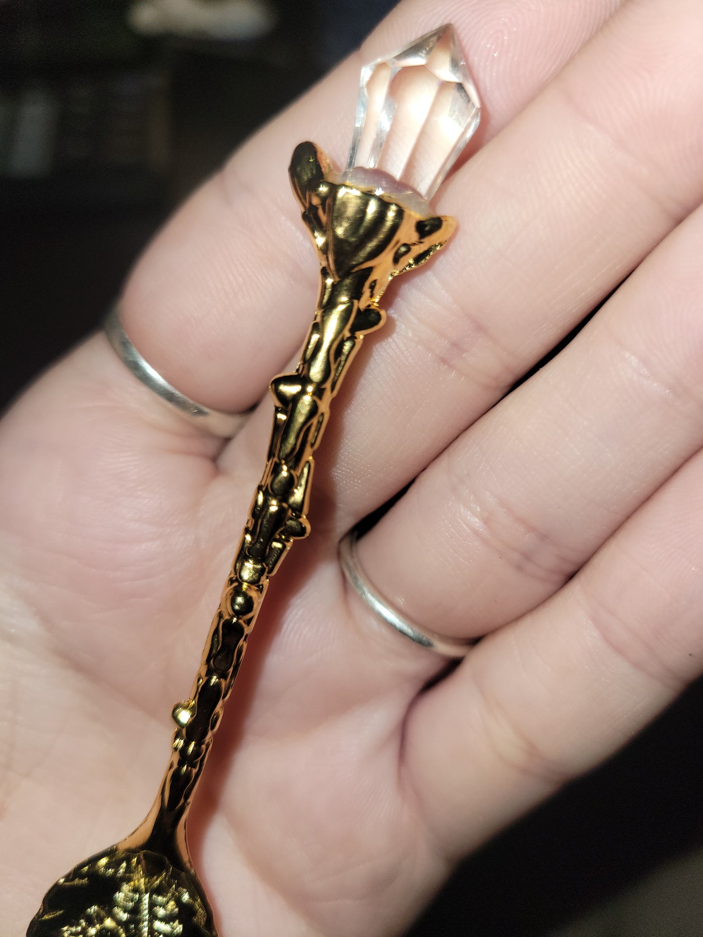 Gold Crystal Spoon