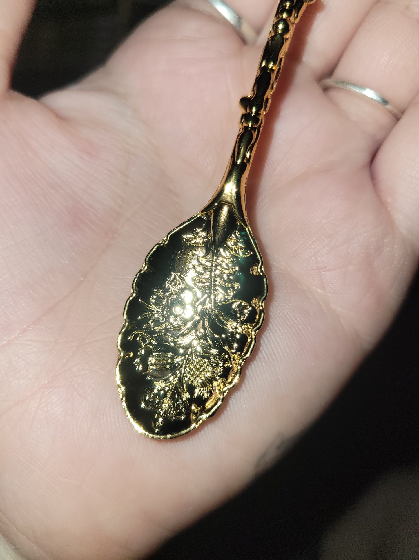 Gold Crystal Spoon