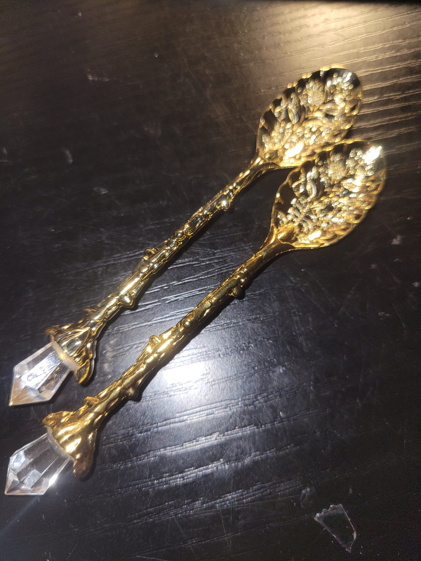 Gold Crystal Spoon