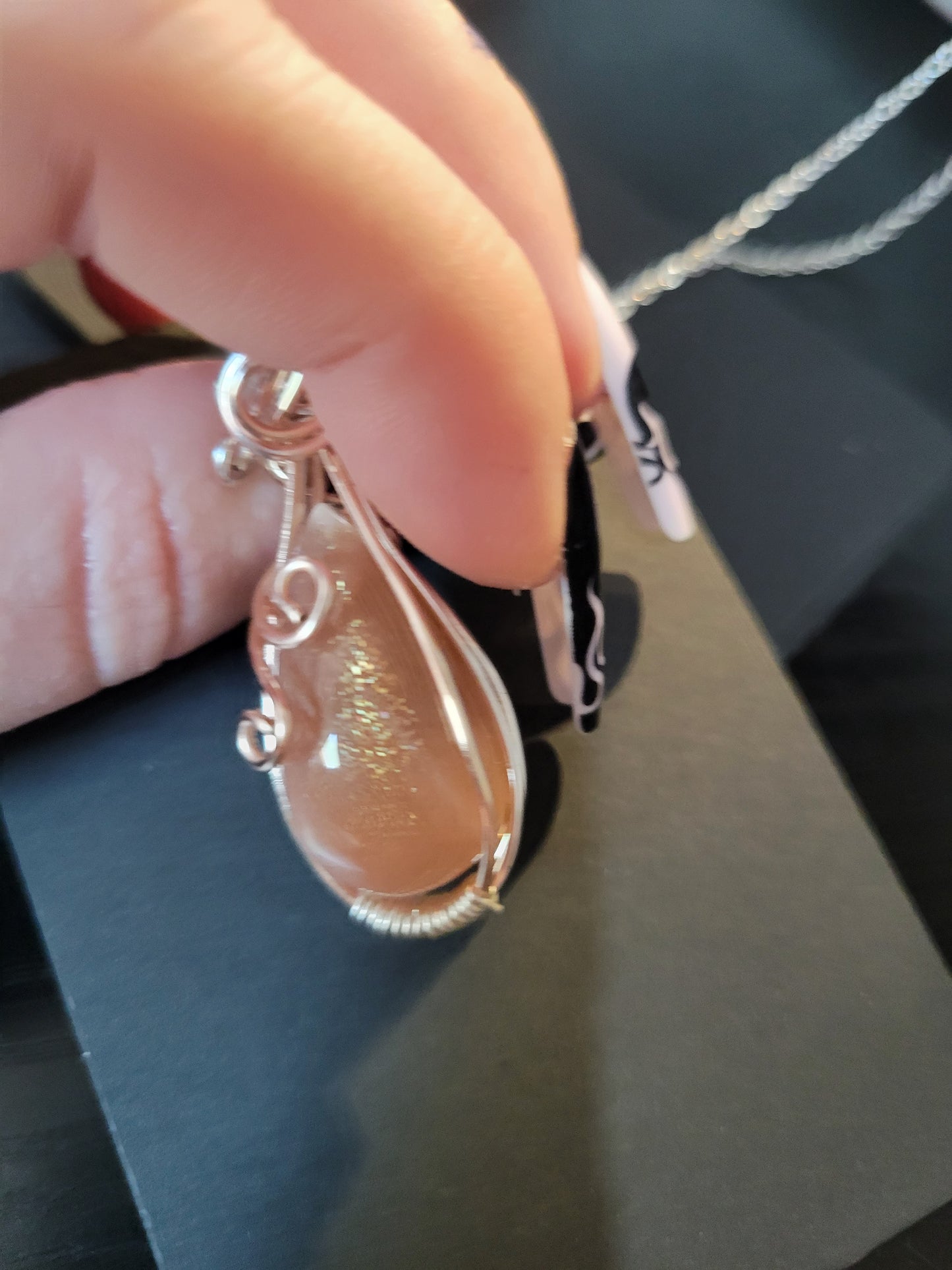 Peach Moonstone Pendant