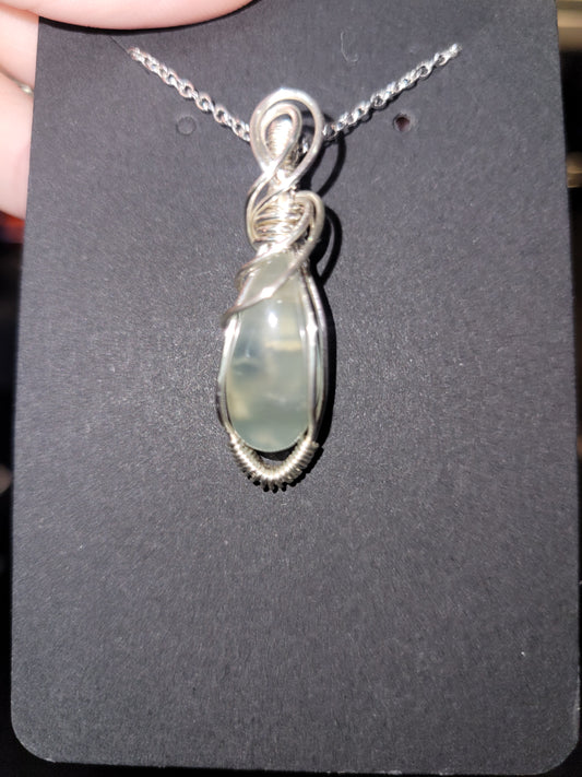 Mini Prehnite Pendant