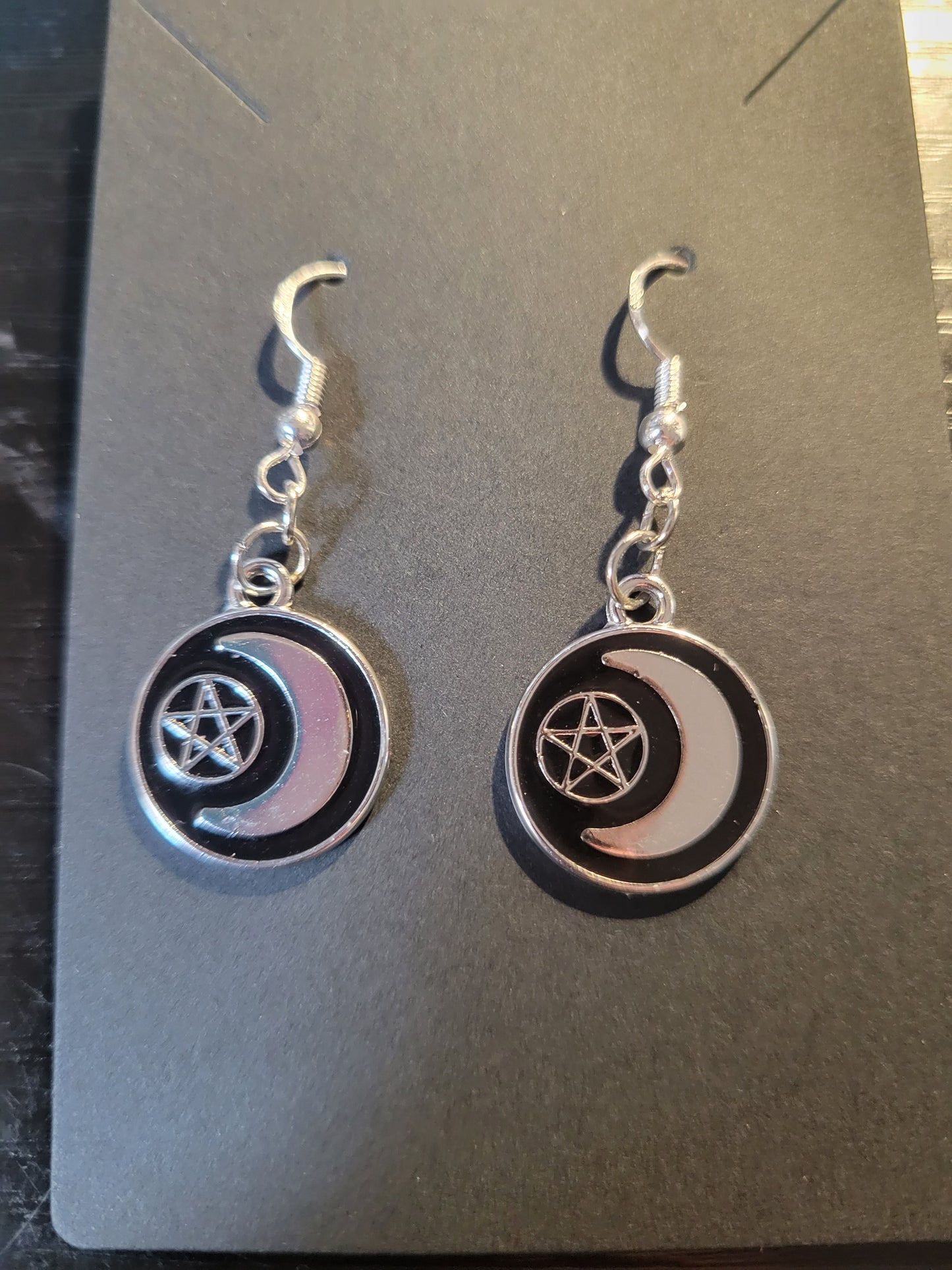 Moon/Pentagram Earrings