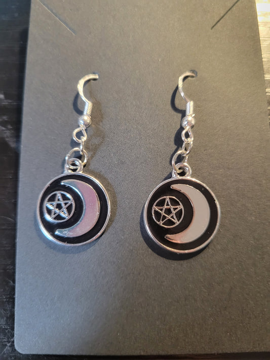 Moon/Pentagram Earrings