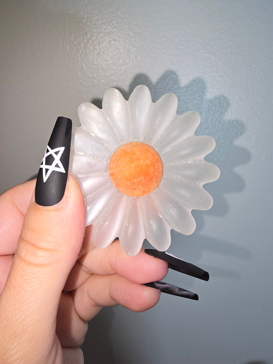 Selenite Flower Carving