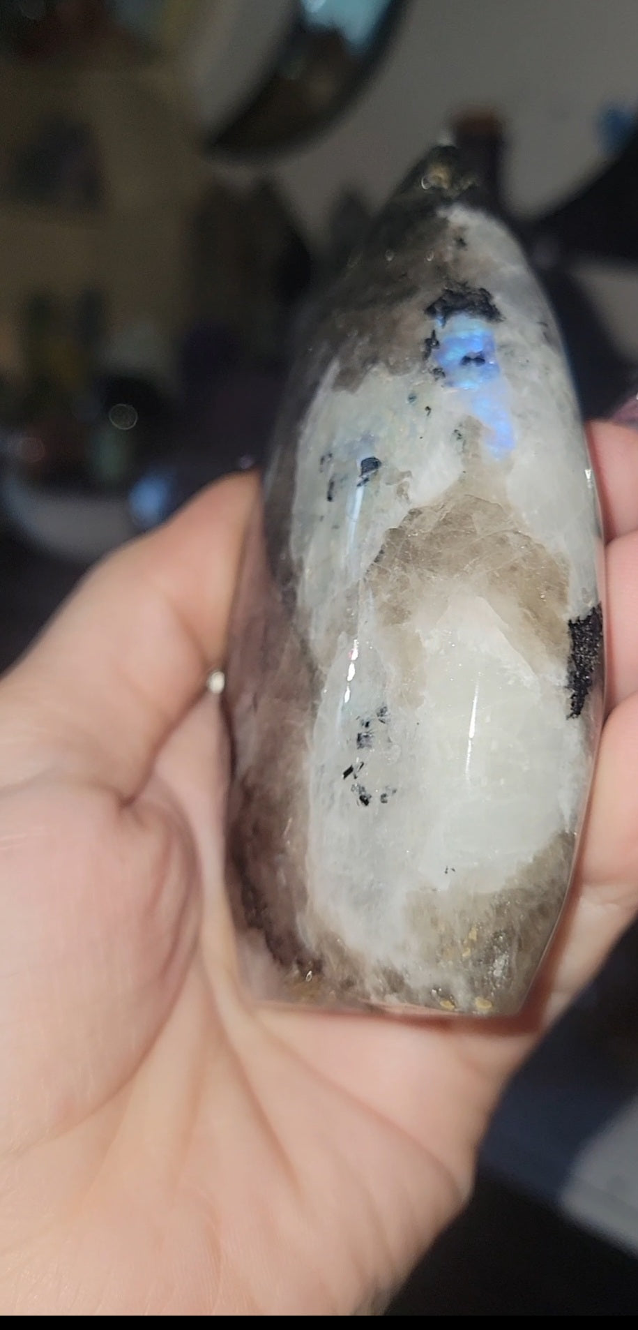 Smoky Moonstone Freeform Flame