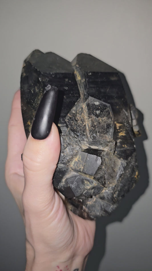 Large Double-Point Smoky Quartz Specimen | Grounding, Protection & Strength