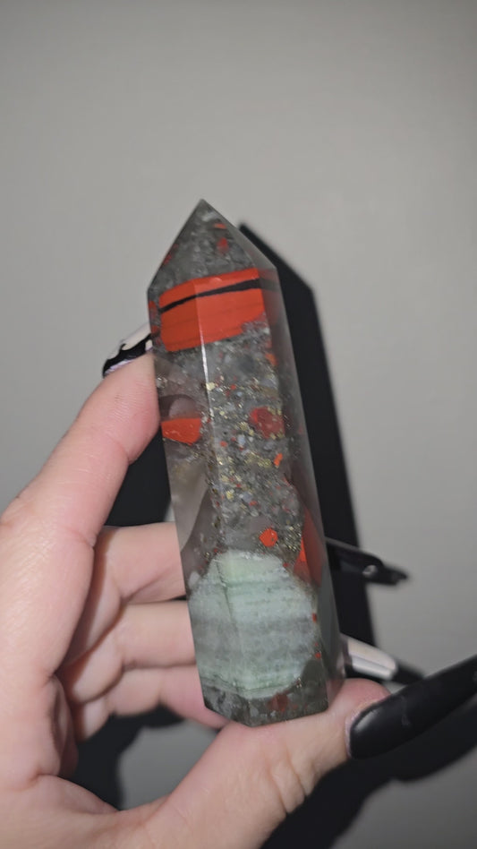African Bloodstone Tower | Courage, Vitality & Personal Strength