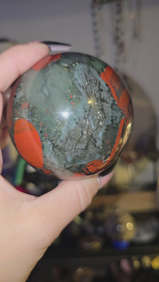 African Bloodstone Sphere 2