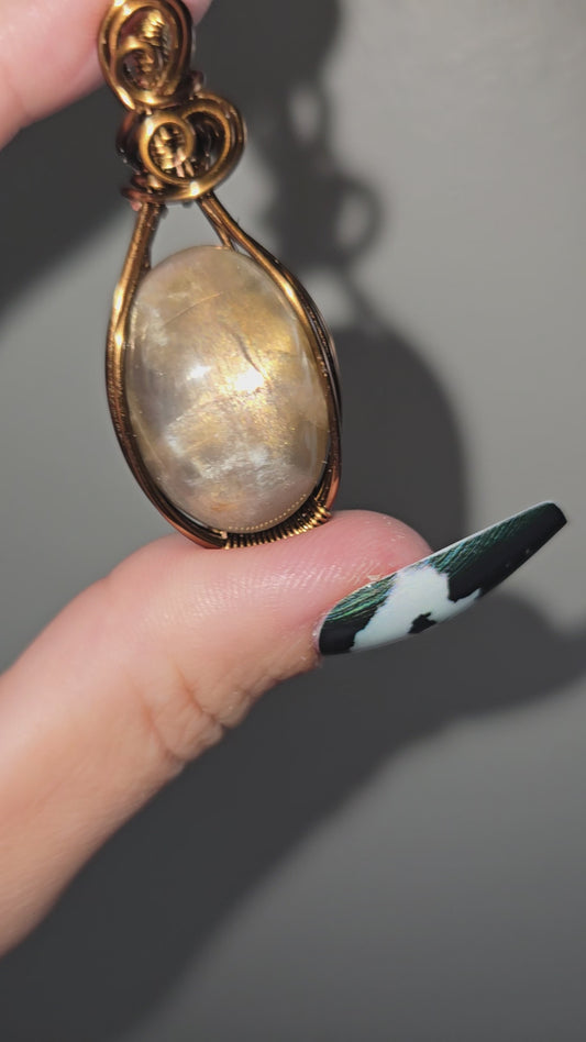 Star Black Moonstone Pendant