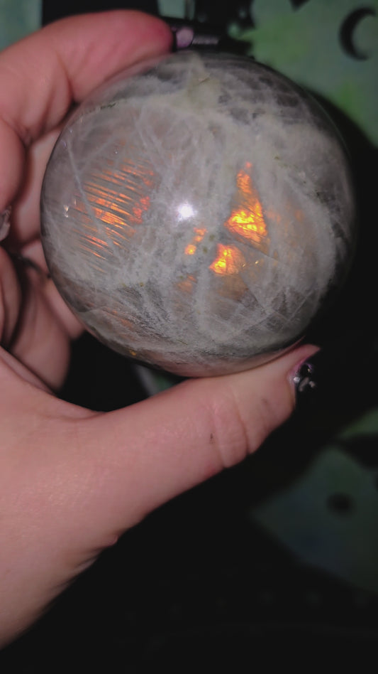Labradorite Sphere orange/sunset