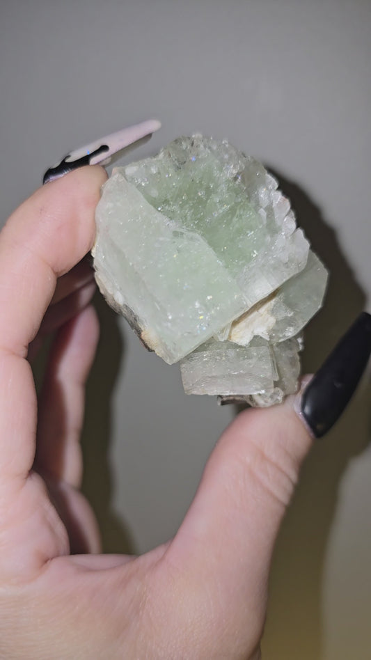 Pale Green Fluorite Cube | Clarity, Harmony & Mental Focus