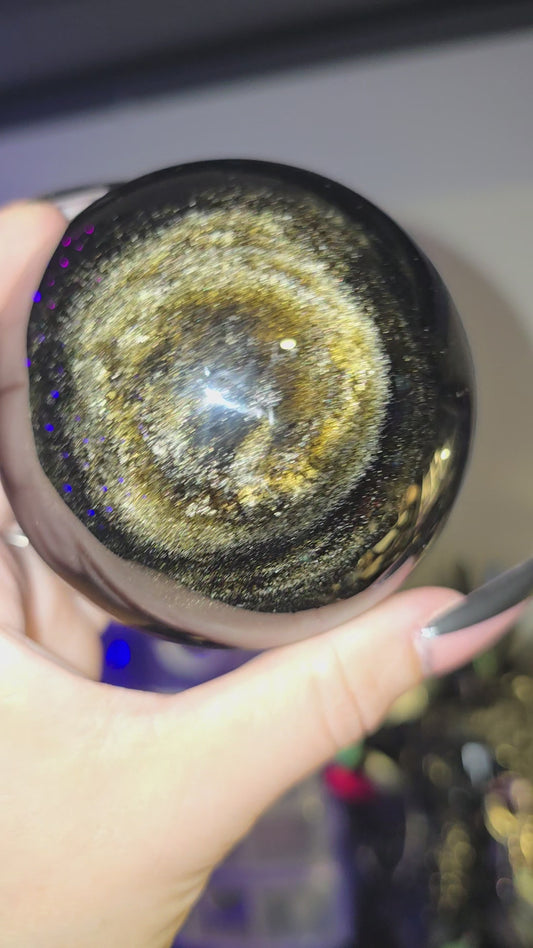 Gold Sheen Obsidian Large Sphere 2