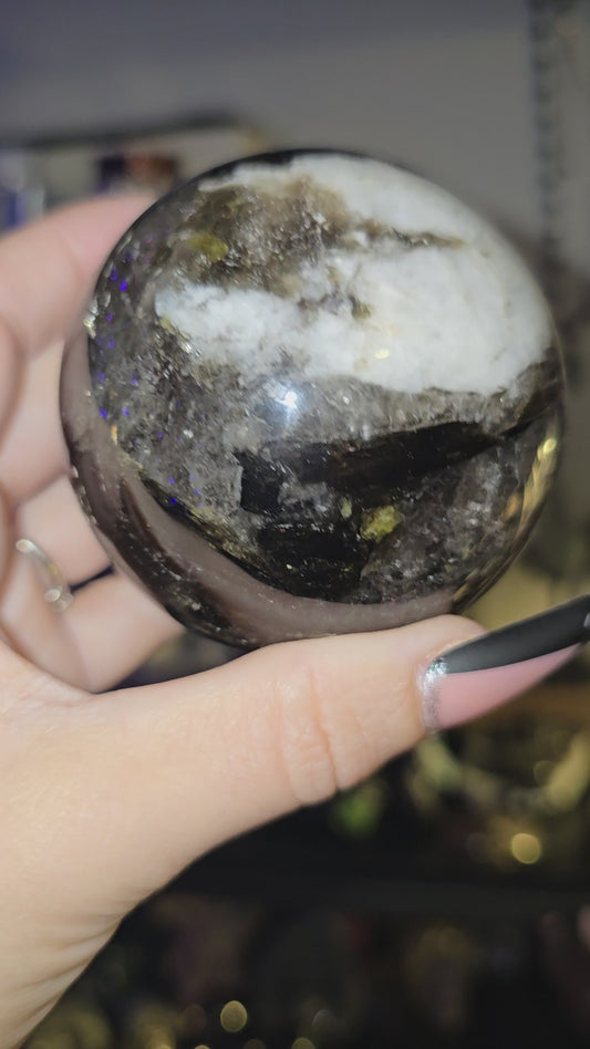 Moonstone, Smokey Quartz and Mica Sphere 1