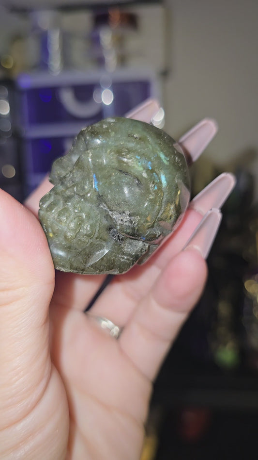 Labradorite Mini Skull 3