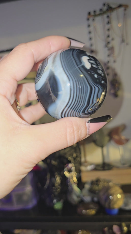 Black Agate Sphere 2