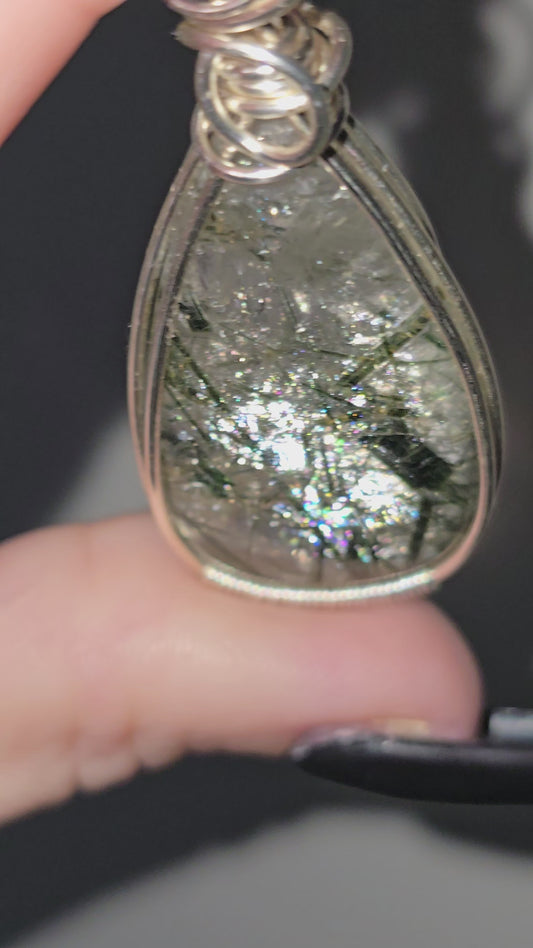 Actinolite Pendant | Natural Crystal Pendant