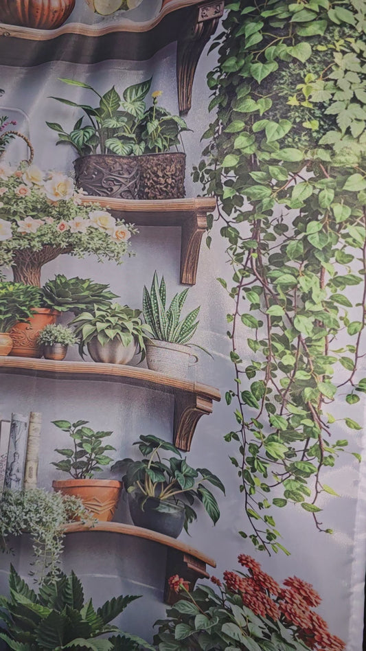 Plant Shelf Tapestry | Botanical Wall Hanging & Cozy Room Décor