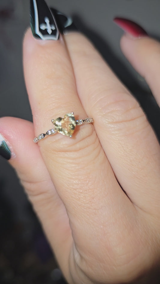 Citrine Heart Ring