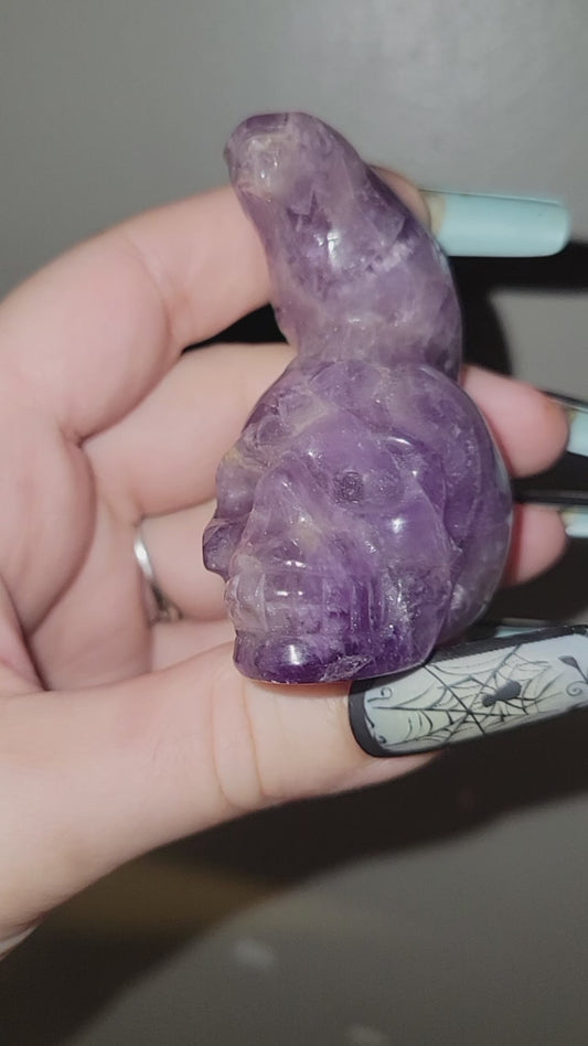 Amethyst Raven and Skull