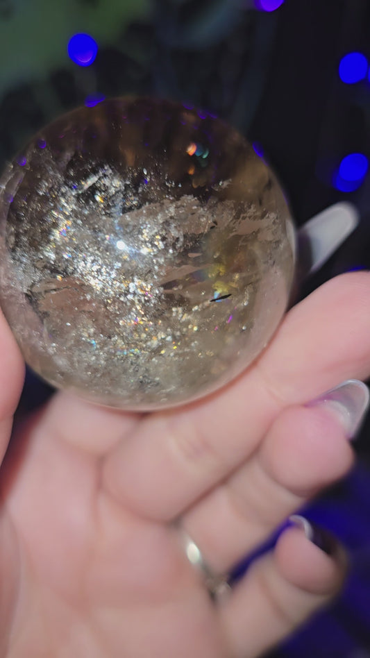 Rainbow Smokey Quartz Sphere