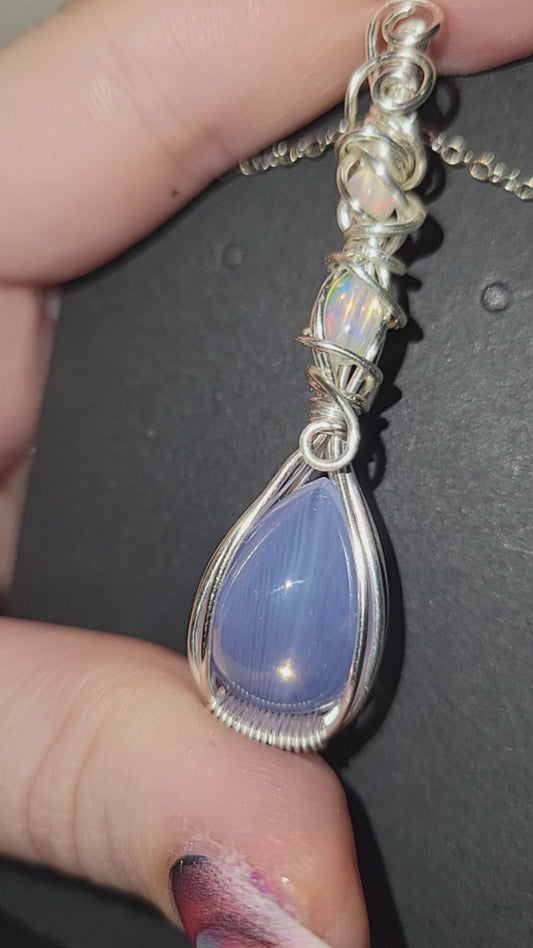 Lavender Quartz and Double Opal