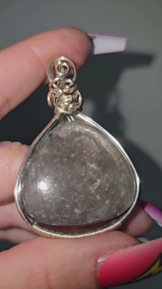 Sapphire Wrapped Pendant