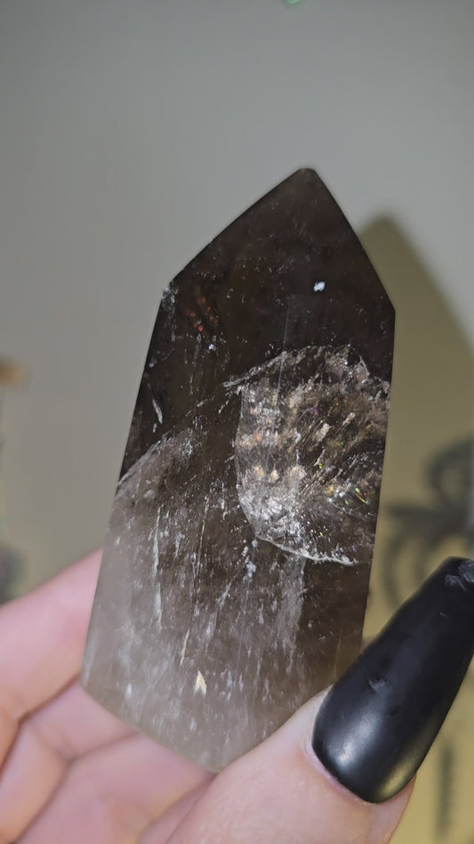 Rainbow Smoky Quartz Tower | Grounding, Hidden Beauty & Inner Strength