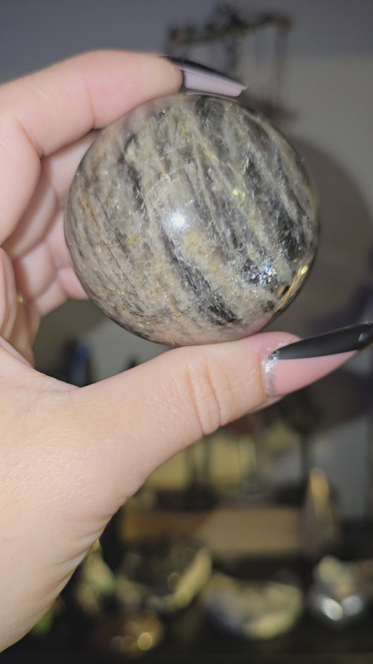 Black Moonstone Sphere