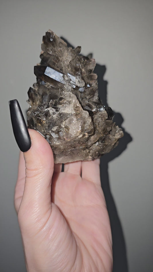 Multi-Point Smoky Quartz Cluster | Grounding & Protection | Paulinna Vibes