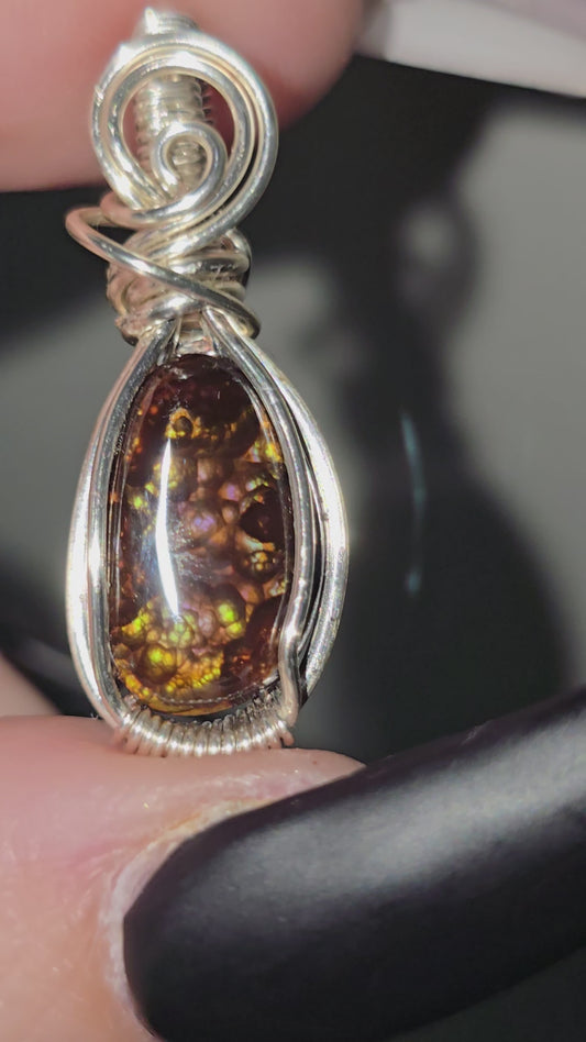 Fire Agate Pendant | Courage, Confidence & Personal Power