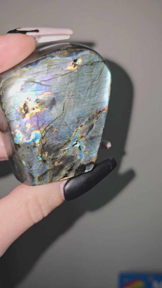 Lavender & Teal Flash Labradorite Freeform | Intuition, Magic & Transformation