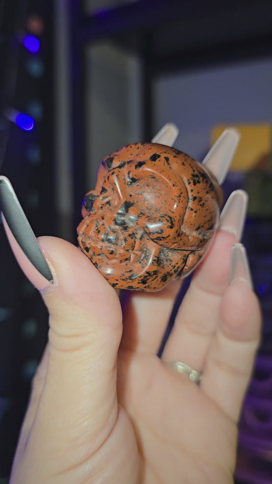 Mahogany Obsidian Mini Skull
