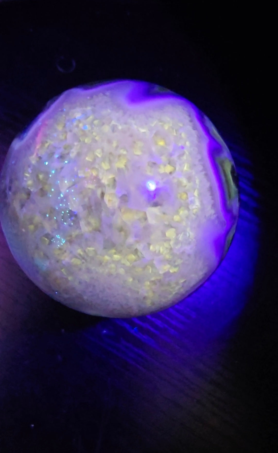 Dream Amethyst Sphere with UV Banding | Intuition & Peace