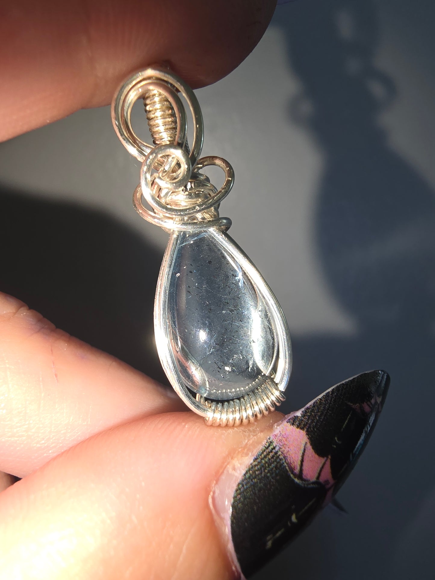 Aquamarine Wrapped Pendant
