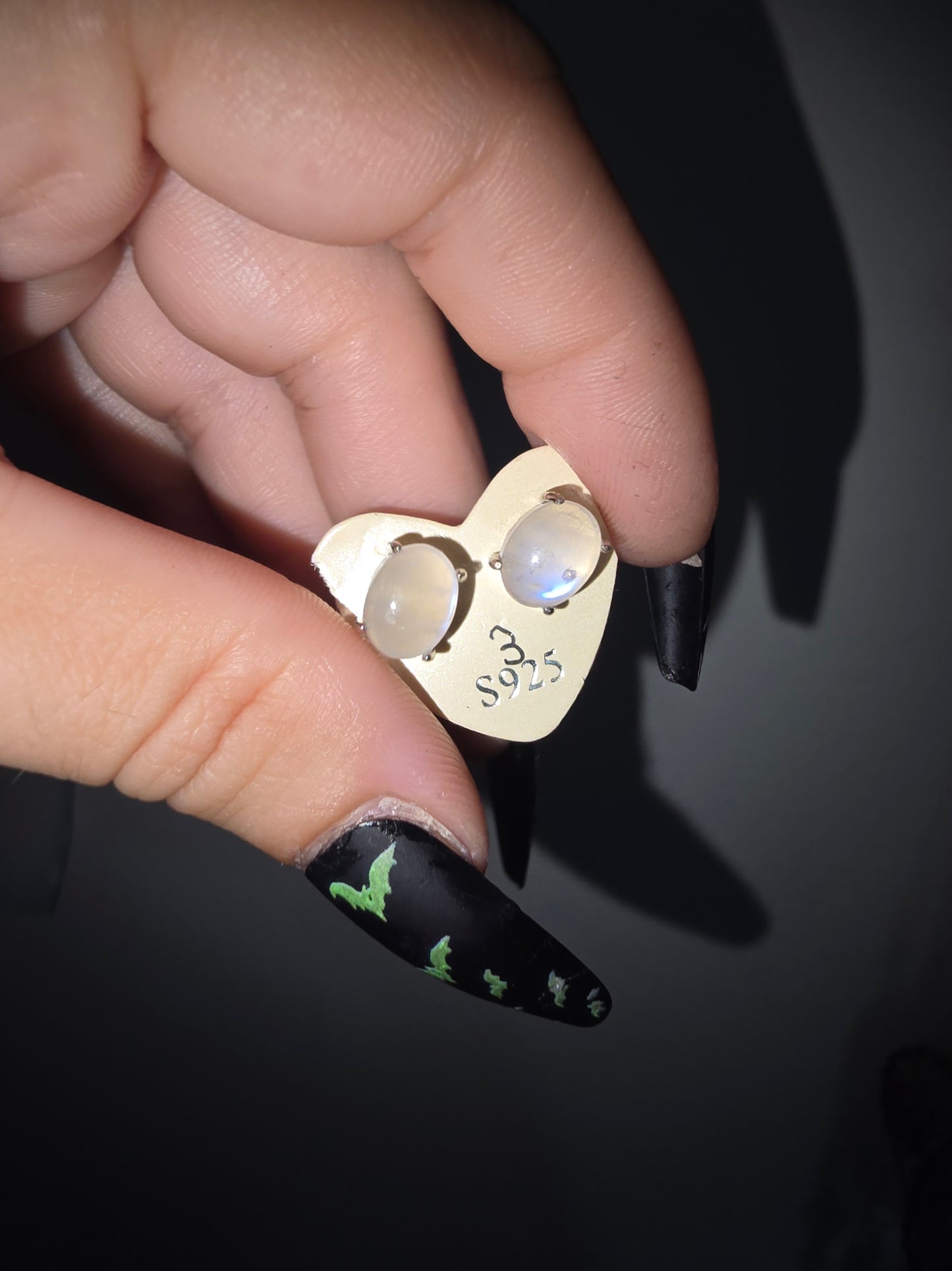 Moonstone Stud 925 Earrings