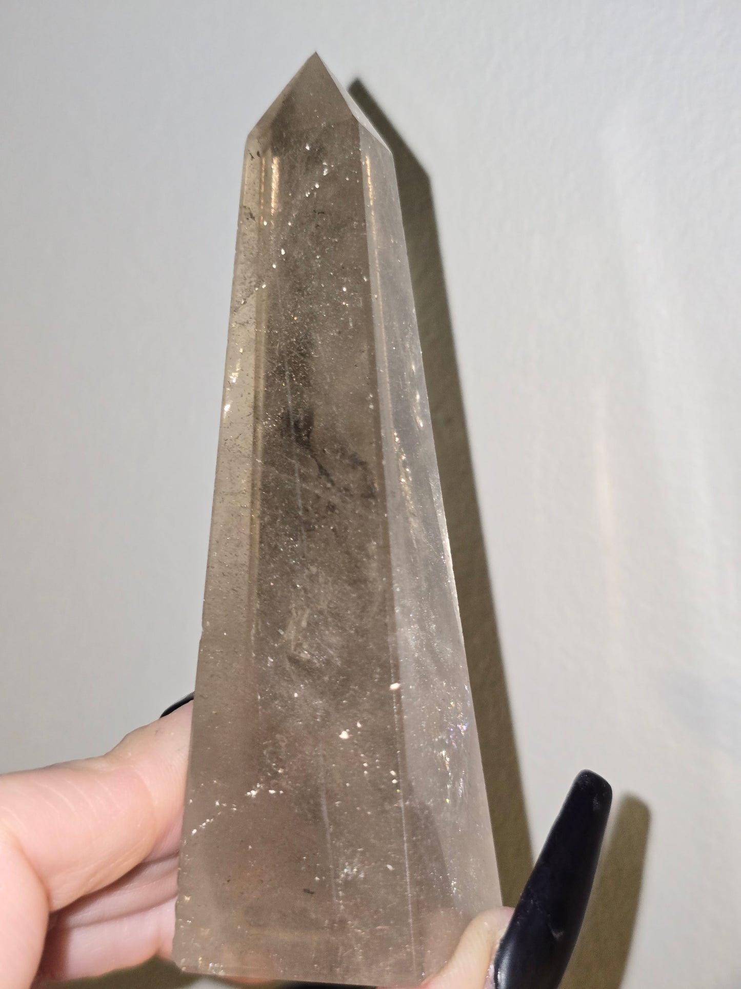 Rainbow Smoky Quartz Obelisk | Clarity, Hope & Grounded Transformation