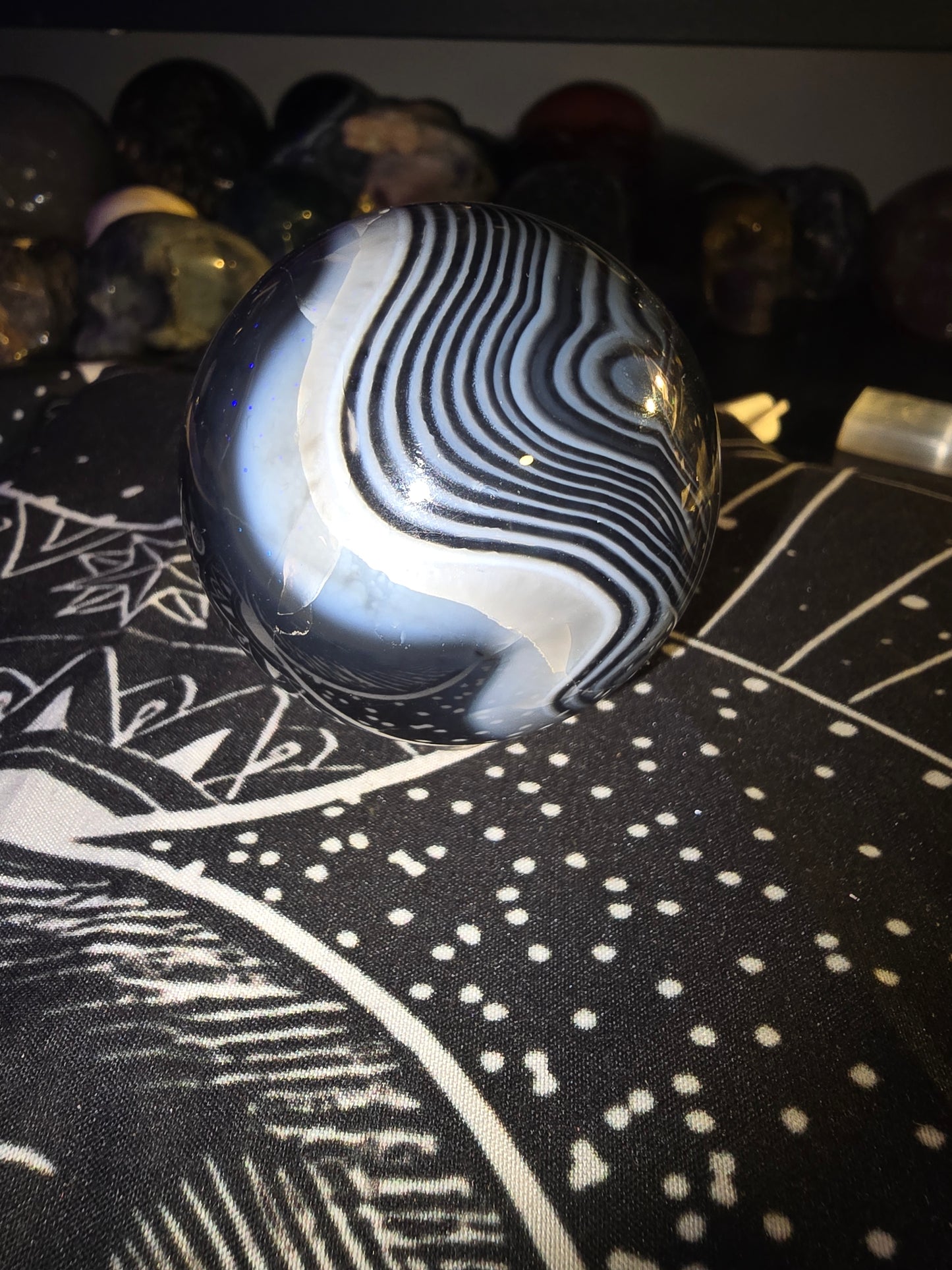 Black Agate Sphere 2