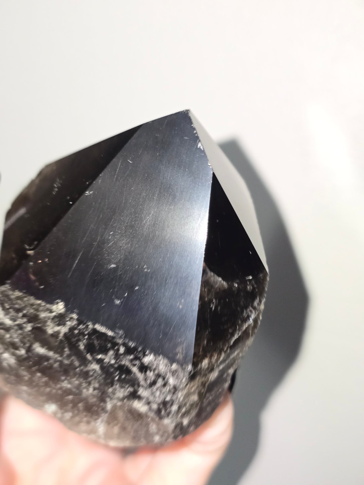 Dark Smoky Quartz Point | Grounding, Protection & Hidden Beauty