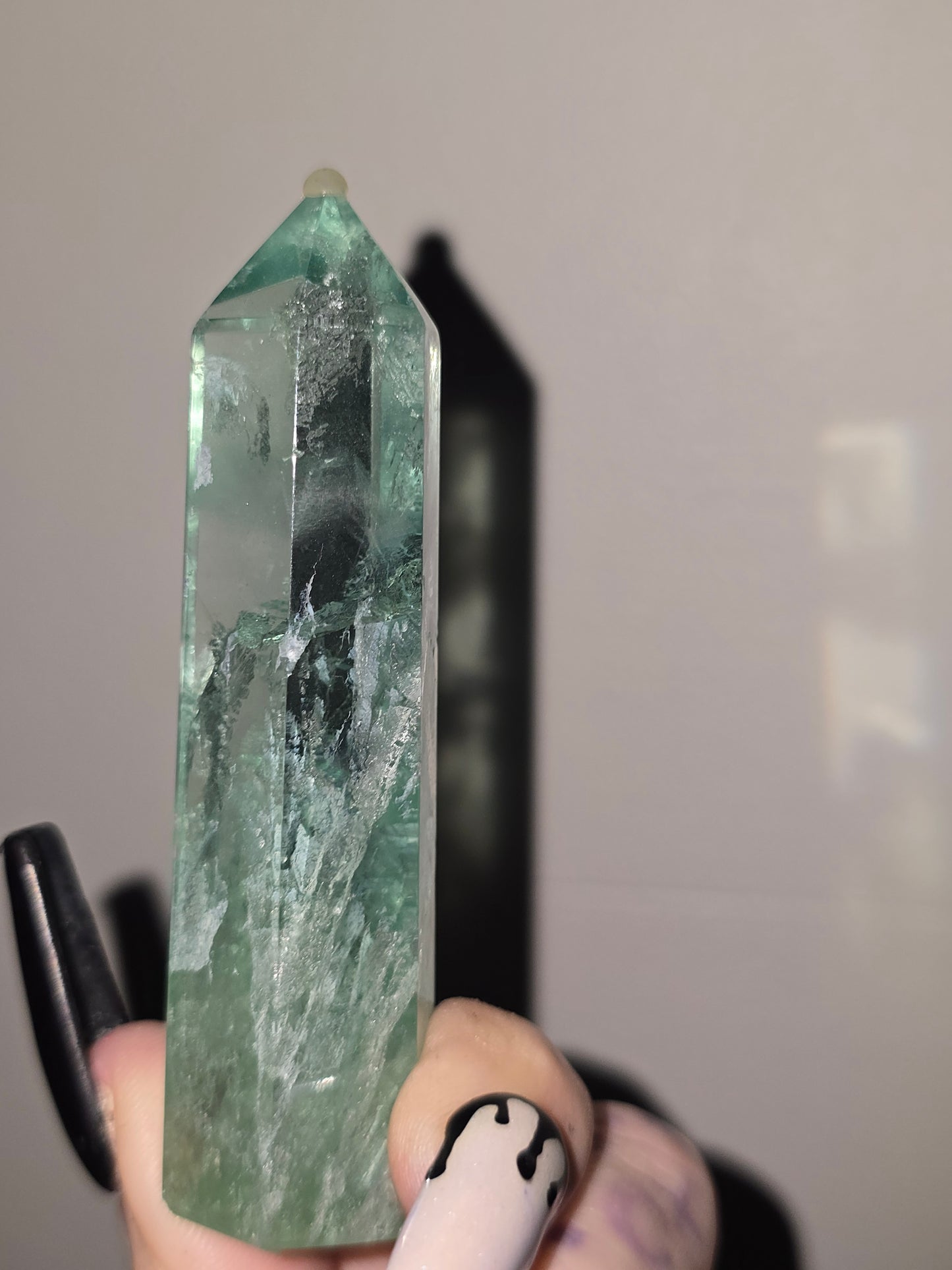 High Clarity Green Fluorite Tower | Focus, Growth & UV Reactive Beauty
